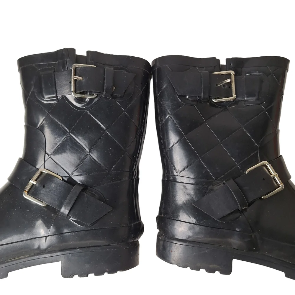 Sperry Topsider Falcon Rubber Black Rain Boots‎